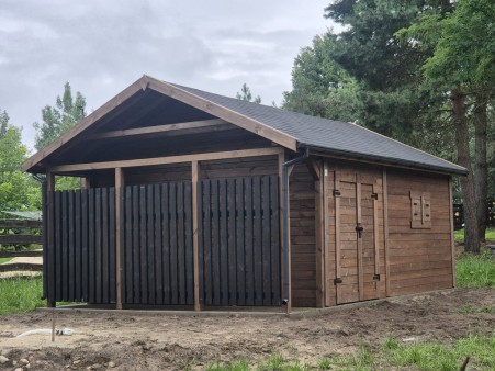 Domek ogrodowy WILL PREMIUM z drewutnia 4x6 m
