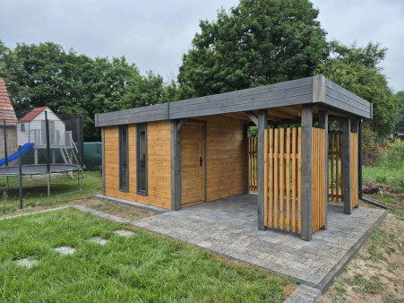Domek narzędziowy z altaną DB10 3x6 m